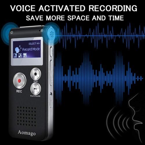 64GB Digital Voice Recorder Voice Activated Recorder for Lectures, Meetings, Interviews Aomago Audio Mini Recorder Portable Tape Dictaphone with Playback, USB, MP3 - 이미지 4