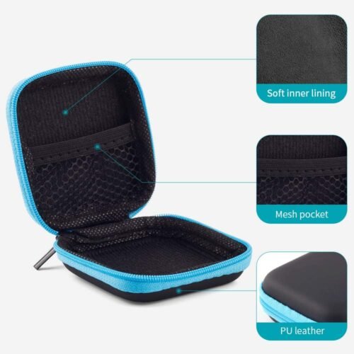 Sunguy [5-Pack] Earbud Case, Portable EVA Small Earbuds Carrying Case Storage Bag Organizer with Carabiners for Earphones, Earpieces, SD Memory Card, Camera Chips - 이미지 6