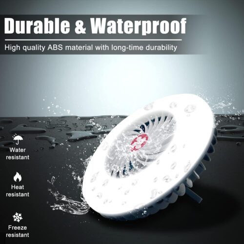 Portable Camping Fan with LED Lantern XTAUTO USB Rechargeable Waterproof Tent Fan with Hanging Hook Magnet Survival Kits for Indoor Outdoor Hiking Car Office Desk Outdoor Emergency Power Outage 2-pack - 이미지 6