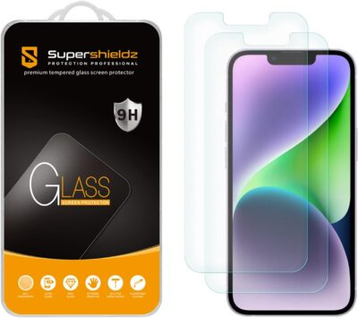 Supershieldz (2 Pack) Anti Glare (Matte) Screen Protector Designed for iPhone 16e/14/13/ 13 Pro (6.1 inch) [Tempered Glass] Anti Fingerprint, Anti Scratch, Bubble Free