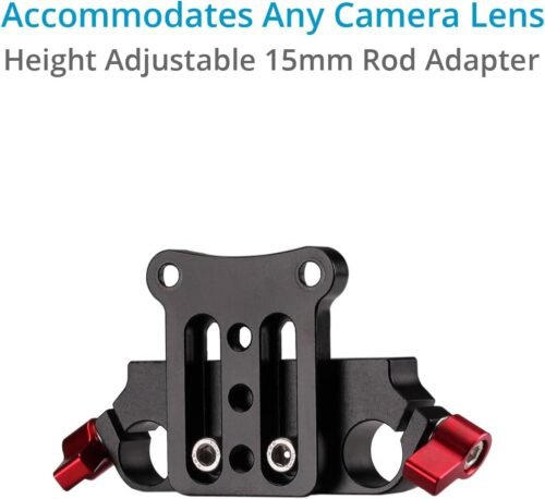 Camshade Video Matte Box for Lenses Upto 105mm Diameter. Top, Extendable Side Flags & Knicker-Complete Protection from Flares. 4x4 Filter Holder, 15mm Rod Adapter & Tool-Less (MB-CMS) - 이미지 6