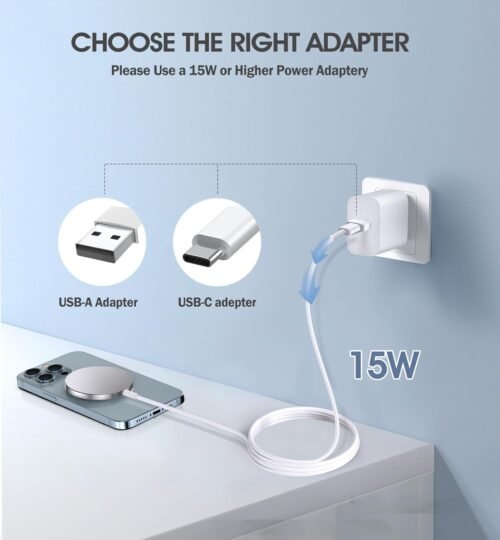 2 Pack Magnetic Wireless Charger for iPhone 16 Pro Max/16 Pro/16 Plus/16/15/15 Pro/15 Plus/15 Pro Max 15W Fast Mag Safe Charger Pad for iPhone 16/15/14/13/12 Series and AirPods 3/2/Pro 2/Pro - 이미지 4