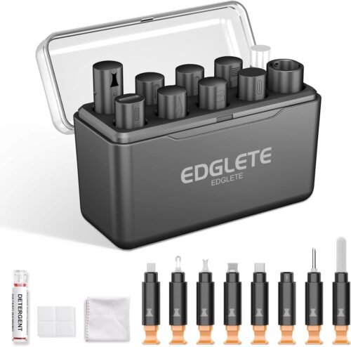 for iPhone Cleaning Kit, Cleaner Kit for AirPod, iPhone Cleaner Charging Port Cleaning, Portable Cell Phone Repair Restore Tool for iPad Lightning Charger Cables Connectors Electronic Devices