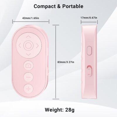 Wireless Camera Remote Control with Zoom for iPhone & iPad, Versatile Shutter with Front/Rear Camera Switch for Photo & Video, Smartphone Remote Clicker for TikTok - 이미지 7