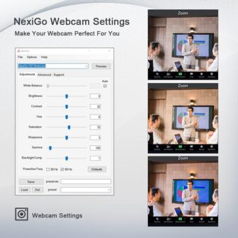 NexiGo N680E 1080P Webcam with Ring Light, Privacy Cover and Dual Microphone, Advanced Auto-Focus, Adjustable Brightness, Streaming Web Camera for Zoom Skype Facetime, PC Mac Laptop Desktop - 이미지 2