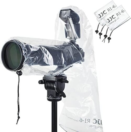 2 Pack 18" Long Camera Lens Rain Cover Raincoat with Flash Dust Sleeve Protector for Canon EOS R5 R6 Rp 5D 6D 7D 90D 80D 77D 70D Nikon Z7II Z6II Z5 Z50 D850 D810 D780 D750 D610 D500 D3500 D5600 D7500