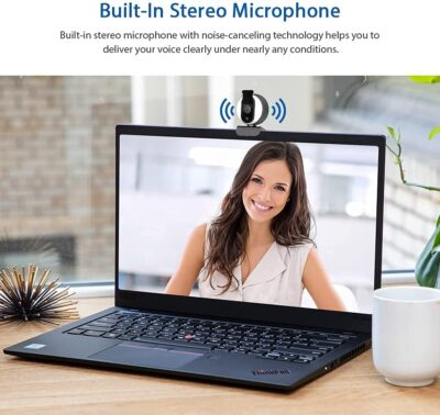 NexiGo N680E 1080P Webcam with Ring Light, Privacy Cover and Dual Microphone, Advanced Auto-Focus, Adjustable Brightness, Streaming Web Camera for Zoom Skype Facetime, PC Mac Laptop Desktop - 이미지 5