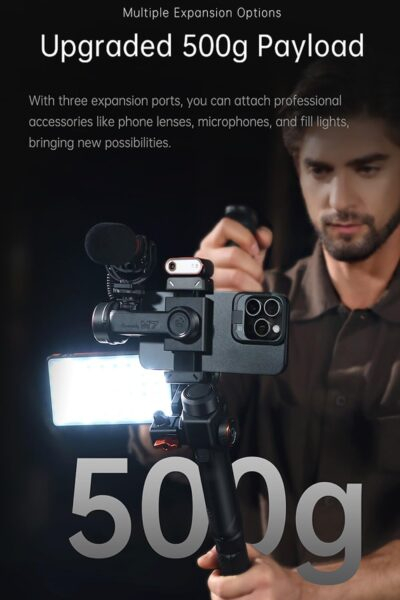 hohem iSteady M7 Gimbal Stabilizer for iPhone Android Smartphone with AI Tracking,3-Axis Phone Gimbal with Fill Light and 1.4" Detachable Touchscreen Remote Control for YouTube TikTok Vlogging Travel - 이미지 6