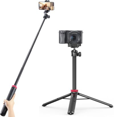 ULANZI MT-44 Extendable Phone Tripod, 59" Selfie Stick Vlog Stand with 2 in 1 Phone Clip, 360° Ball Head Camera-Tripod for iPhone Sony Canon Action Camera, Lightweight for Travel - 이미지 7