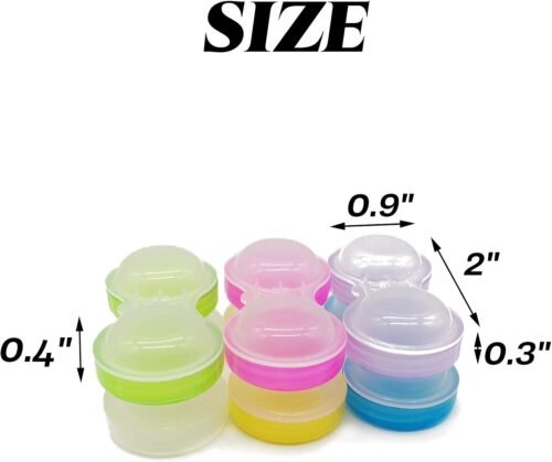 60PCS Contact Lens Cases Contact Lens Holder Box Left/Right Eyes Contact Lens Container, 6 Colors - 이미지 3