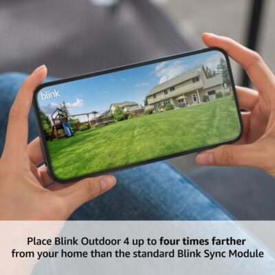 Blink Outdoor 4 + Sync Module XR — Wire-free smart security camera, two-year battery, go up to 400 feet from your home with extended range — 2 camera system - 이미지 3
