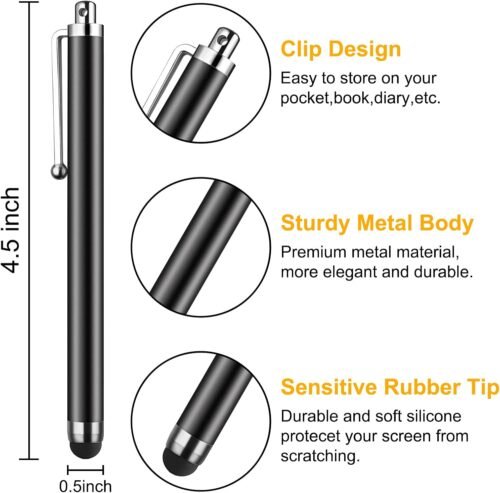 Stylus Pen [10 Pack] Universal Capacitive Touch Screen Pens for Tablets, iPad Mini, iPad Pro, iPad Air, Smartphones, Samsung Galaxy - Multiple Colors - 이미지 2