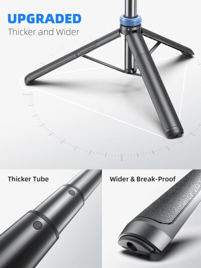 Kaiess 62" Tripod for iPhone, Selfie Stick Tripod & Phone Tripod Stand with Remote, Cell Phone Tripod for iPhone, Extendable Travel Tripod Compatible with iPhone 15/14/13 Pro Max/Android - 이미지 2