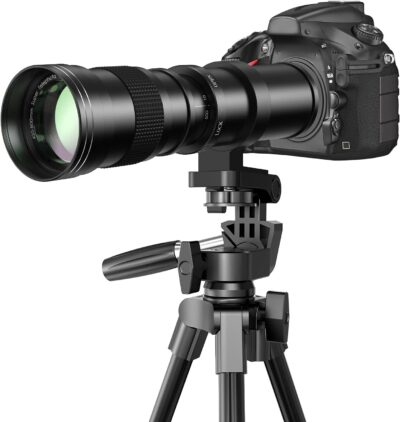 EF/EF-S 420-800mm F/8.3 Telephoto Zoom Lens - Manual DSLR Cameras Lenses+ T-Mount for Canon EOS Rebel T8i/T7i/T7/T6s/T6i/T6/T5i/T5/T4i/T3i/T3/T2i/T1i/250D/750D/760D/1200D/1300D/2000D/4000D/6D/5D