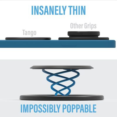 Tango Ultra Thin Grip for MagSafe: One Hand Pop, Stand, 10x Expandable, Space Grade Steel, Removable for Wireless Charging. Half The Thickness, Twice The Pop and More Bling Than A Ring. - 이미지 2