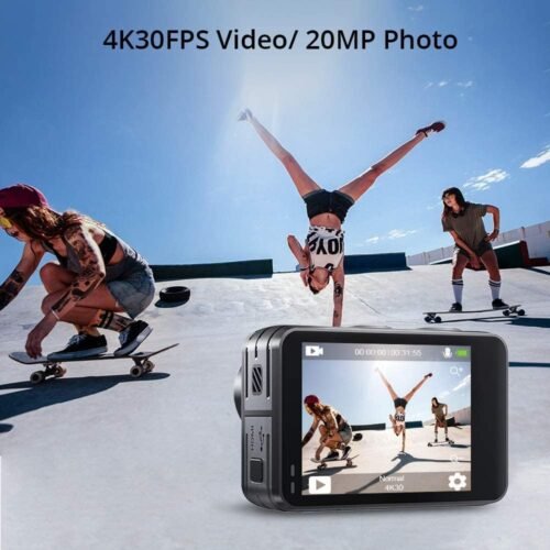AKASO Brave 7 LE 4K30FPS 20MP WiFi Action Camera with Touch Screen EIS 2.0 Zoom Remote Control 131 Feet Underwater Camera with 2X 1350mAh Batteries Support External Microphone Vlog Camera - 이미지 4
