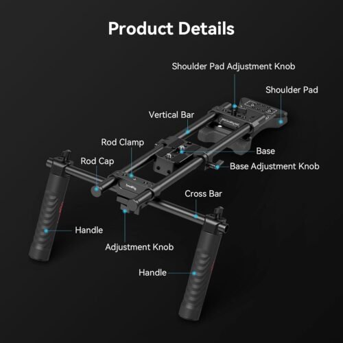 SMALLRIG Universal Basic Camera Shoulder Mount Kit for DSLR, Mirrorless, and Small Camera Shoulder Rig - 2896 - 이미지 2
