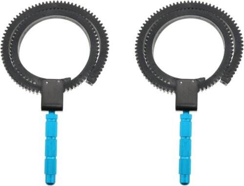 Follow Focus Zoom Lever 2PCS Adjustable Manual Flexible Focus Gear Ring Belt and Handle for DSLR Camera Zoom Lens