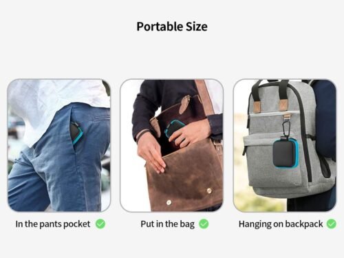 Sunguy [5-Pack] Earbud Case, Portable EVA Small Earbuds Carrying Case Storage Bag Organizer with Carabiners for Earphones, Earpieces, SD Memory Card, Camera Chips - 이미지 5