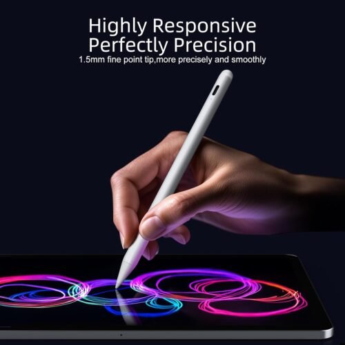 Stylus Pen for iPad 6th-11th Generation-2X Fast Charge Active Pencil Compatible with 2018-2025 Apple iPad Pro 11"/12.9"/M4, iPad Air 3/4/5/M2/M3,iPad mini 5/6 Gen-White - 이미지 2