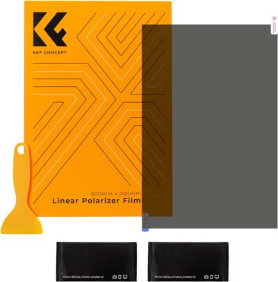 K&F Concept Linear Polarizing Film A4 Polarized Film Sheets Optical 20x30cm for Screen Educational Physics