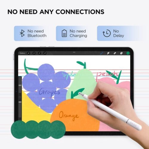 OASO Stylus Pen for Touch Screens, Disc Tip & Magnet Cap Styli Pencil Compatible with Apple iPad pro/iPad 6/7/8/9/iPhone/Samsung Galaxy Tab A7/S7/Fire HD 7/8/10 Plus Tablet/All Touch Devices - 이미지 4