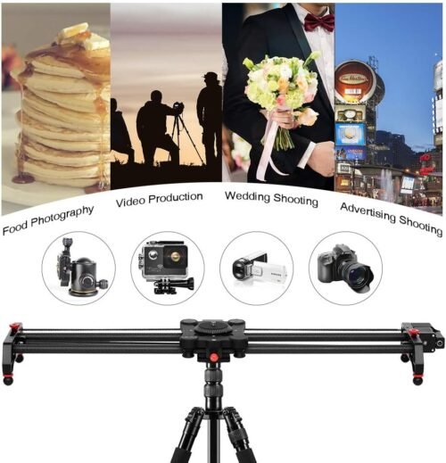 GVM Motorized Camera Slider, 31" Carbon Fiber Dolly Rail Camera Slider with Time-Lapse Photography, Tracking Shooting and 120 Degree Panoramic Shooting for Most Cameras, with Remote Controller - 이미지 7