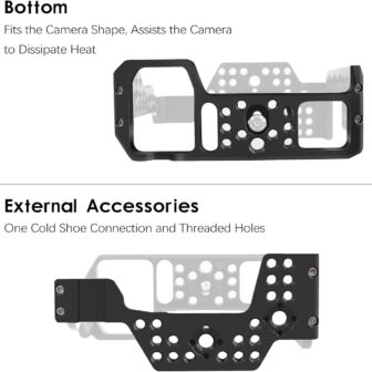 A7ii A7Riii A7iii cage,A9 / A7III / A7M3 / A7Riii / A7ii Camera Cage for Sony A9 A7M3 A7III A73 A7RIII A7R3 A7II Camera Case Rig Cold Shoe - 이미지 7