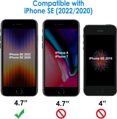 JETech Screen Protector for iPhone SE 3/2 (2022/2020 Edition), 4.7-Inch, Tempered Glass Film, 3-Pack - 이미지 2