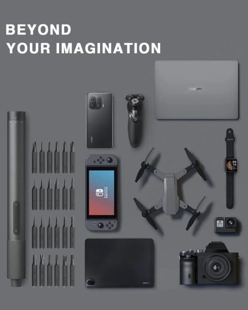 Xiaomi Electric Precision Screwdriver, All-Metal Gearbox, Powerful Magnetic Motor, Rechargeable Lithium Battery, S2 Steel Screwdriving Bits, Type-C Charging, Aluminium Alloy Case, Grey - 이미지 8