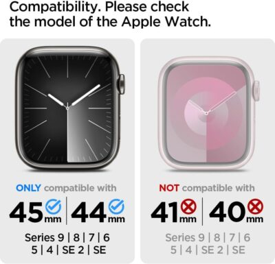 Spigen Rugged Armor Pro Designed for Apple Watch Case with Band Series 9/8/SE2/7/6/SE/5/4 45mm/44mm Protective TPU Cover with Strap - 이미지 2