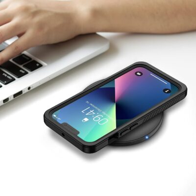 Lanhiem for iPhone 13 Case, IP68 Waterproof Dustproof Shockproof Cases with Built-in Screen Protector, Full Body Sealed Protective Front and Back Cover for iPhone 13, 6.1 inch (Black) - 이미지 7