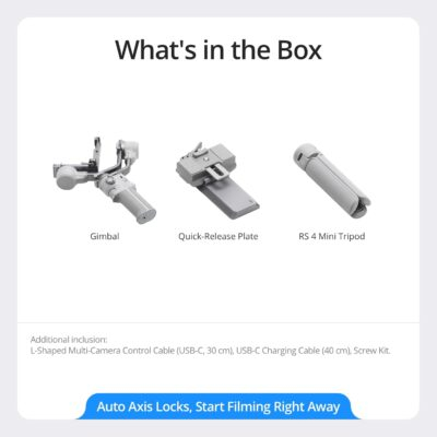 DJI RS 4 Mini, Gimbal Stabilizer for Camera Canon/Sony/Panasonic/Nikon/Fujifilm, Auto Axis Locks, 2kg/4.4lbs Payload, Intelligent Tracking, Camera Gimbal, Native Vertical Shooting - 이미지 6