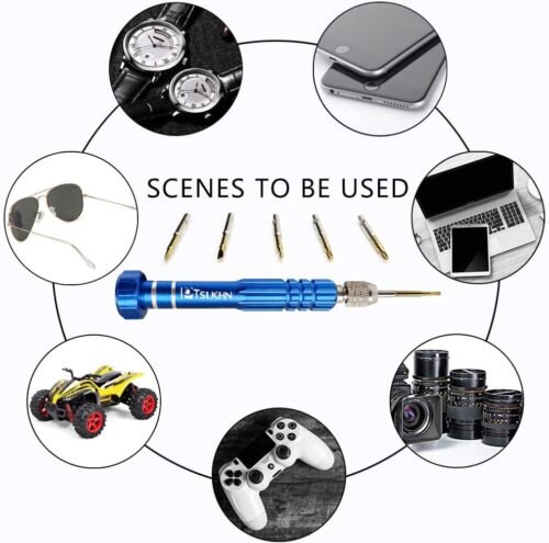 5-in-1 Multifunctional Small Screwdriver, PTSLKHN S2 Steel Magnetic Screwdriver Kit for Eyeglass, Sunglasses, Electronics, Cellphone, Jewelry and More - 이미지 6