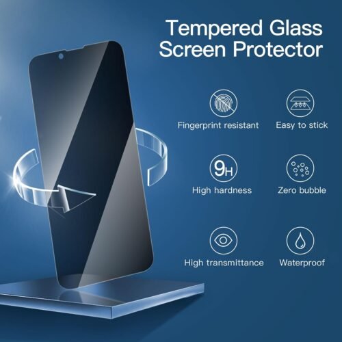 NEW'C 3 Pack Privacy for iPhone 14, iPhone 13, iPhone 13 Pro Screen Protector (6.1 inches), Enhanced 28-Degree Privacy Angle, Ultra Durable 9H Hardness, Bubble-Free - 이미지 4