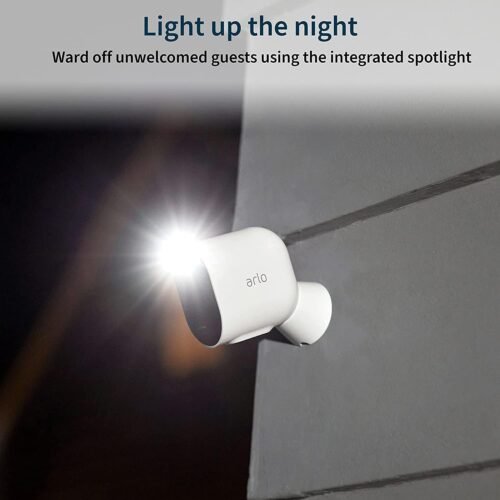 Arlo Pro 4 Spotlight Camera 4 Pack - Wireless Security, 2K Video & HDR, Color Night Vision, 2 Way Audio, Direct to WiFi No Hub Needed, VMC4450P (Renewed) - 이미지 4