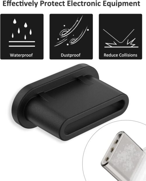20Pcs USB C Dust Plug, Silicone Anti Dust Plug Cover + Portable Storage Box Compatible with iPhone 15 16 Pro Max, Samsung Galaxy Google Pixel - 이미지 2