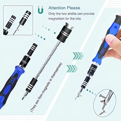 142 IN 1 Professional Computer Repair Tool Kit, Precision Screwdriver Set with 120 Bits Magnetic Repair Tool Kit for iPhone, MacBook, Computer, Laptop, PC, Tablet, PS4, Game Console, and Others - 이미지 4