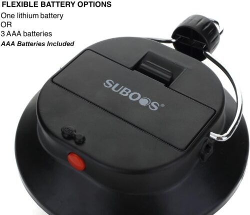 SUBOOS Oringinal LED Tent Light - 3 Brightness Levels, Battery Powered, Foldable Hook with Carabiner, Great for Outdoor Camping, Canopy, Gazebo, and Outages - 이미지 4