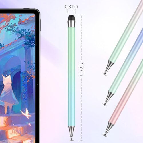 Stylus Pen for Touchscreen (4Pcs), 2 in 1 Stylus Pen for iPad, High Precision and Sensitivity Rubber Tips and Disc Compatible with iPad/iPhone/Android Tablets and All Touch Screens Devices (Light) - 이미지 6