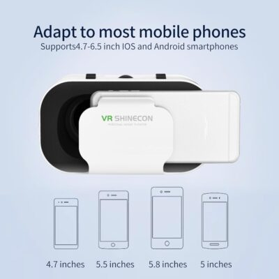 VR Glasses Virtual Reality Headset Compatible with iPhone and Android Adjustable 3D VR Phone Headset for 4.7 to 6.5 Inch,with Controller for Mobile Gaming and Movies - 이미지 6