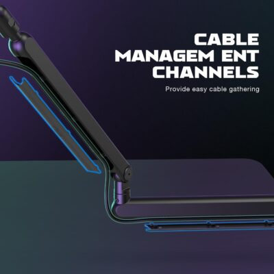 FIFINE Microphone Boom Arm, Low Profile Adjustable Stick Microphone Arm Stand with Desk Mount Clamp, Screw Adapter, Cable Management, for Podcast Streaming Gaming Studio-BM88 - 이미지 8