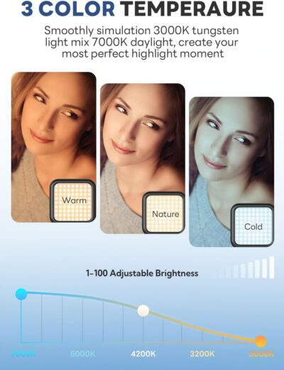 Smartphone Vlogging Kit for iPhone 16/15/14 Mini/Pro/Max, Android Smartphone Content Creator Kit w/Microphone Light Auto-Switch Phone Clip for YouTube Tiktok Live Steam (Vlog K2) - 이미지 4