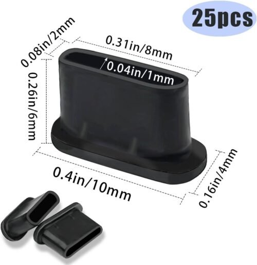 25 Pcs USB C Dust Plug, USB Type C Anti Dust Plugs Cover, Type C Charging Port Plug, USB C Dust Cover for Samsung Galaxy Google Pixel Moto G TCL UMIDIGI OnePlus Nord & Type C Port Device - 이미지 4
