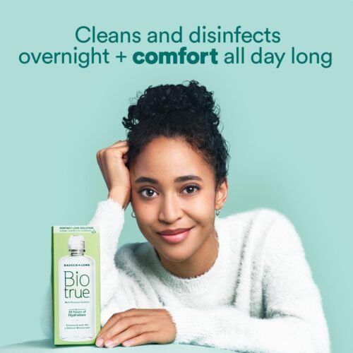 Biotrue Contact Lens Solution, Multi-Purpose Solution for Soft Contact Lenses, Lens Case Included, 2 FL OZ - 이미지 2