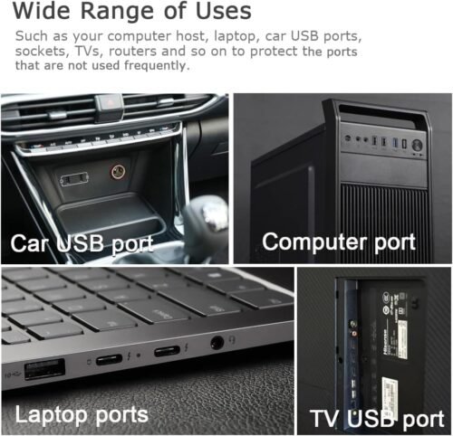 USB Port Cover Silicone USB Port Protection Caps Dust Plug for USB C, 3.5mm Headphone, USB A, HDMI, RJ45 Ethernet Port Total 45 pcs 6 Types - 이미지 4