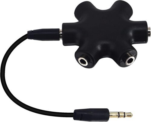 Onelinkmore Headphone Splitter - 5-Jack 3.5mm Audio Stereo Adapter for Headsets, Earbuds, Earphones - 1 Male to 4 Female With Stereo Cable - 이미지 6