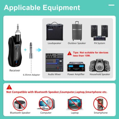 KIMAFUN Dual Wireless Microphone System, Compact Lavalier Laple Mic for Speaker, Camera, Teacher, G70-1(2TX1RX) - 이미지 3