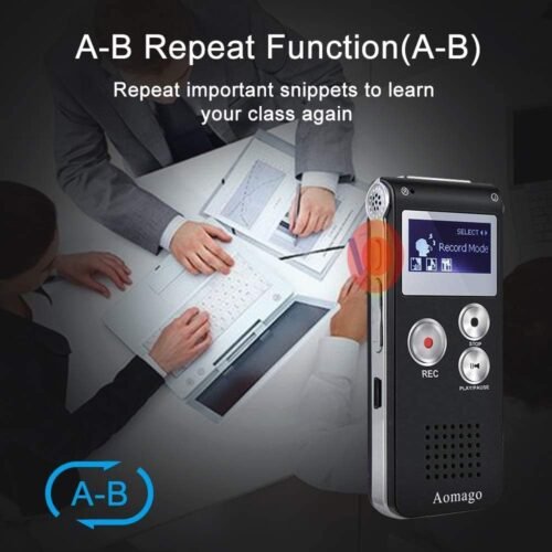 64GB Digital Voice Recorder Voice Activated Recorder for Lectures, Meetings, Interviews Aomago Audio Mini Recorder Portable Tape Dictaphone with Playback, USB, MP3 - 이미지 5