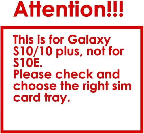 SIM Card Tray Holder Slot Replacement for Samsung Galaxy S10 and S10 + Plus（Blue Waterproof Rubber Ring and Eject Pin (Single Sim Card Version) - 이미지 5